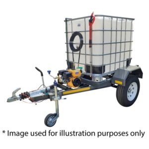 1000l High Pressure Washer trailer 100bar-220v- braked