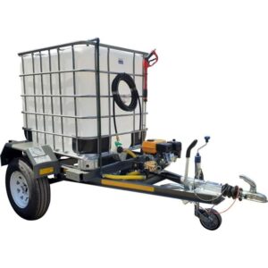 1000l High Pressure Washer trailer 186bar-petrol braked