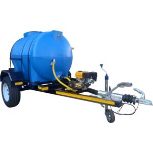1000l High Pressure Washer trailer 186bar-petrol horizontal braked