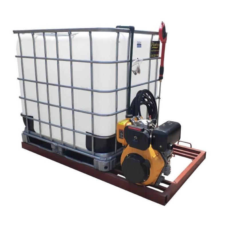 1000l Mobile High Pressure Washer 10hp-diesel-241-bar Flowbin™ unit