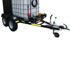 Pressure washer 186bar with steel cabinet 1000lt, double axle braked trailer unit