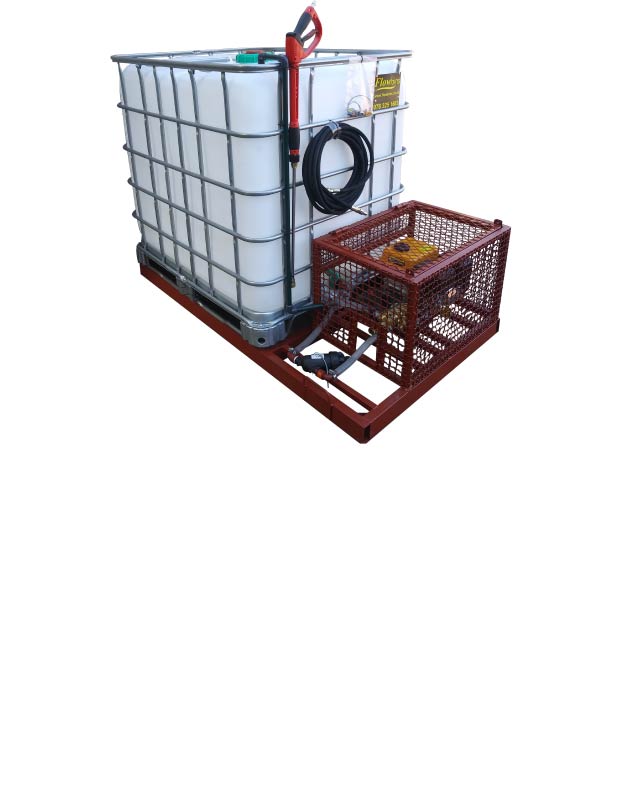 Pressure washer 186bar with pump cage 1000lt, stationary / bakkie unit