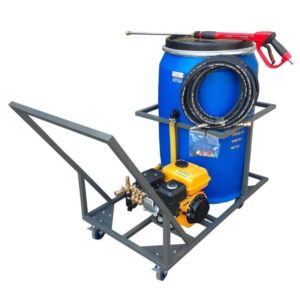 210lt Mobile Pressure Washer Trolley 6.5hp-petrol-186bar