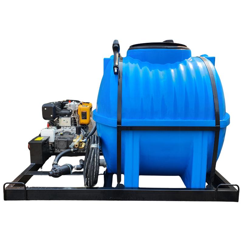 650l Mobile High Pressure Washer Diesel-Electric-Start-241bar-Horizontal