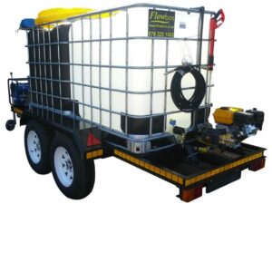 Honey sucker 1000lt with 1000lt 186bar pressure washer, double axle braked trailer unit