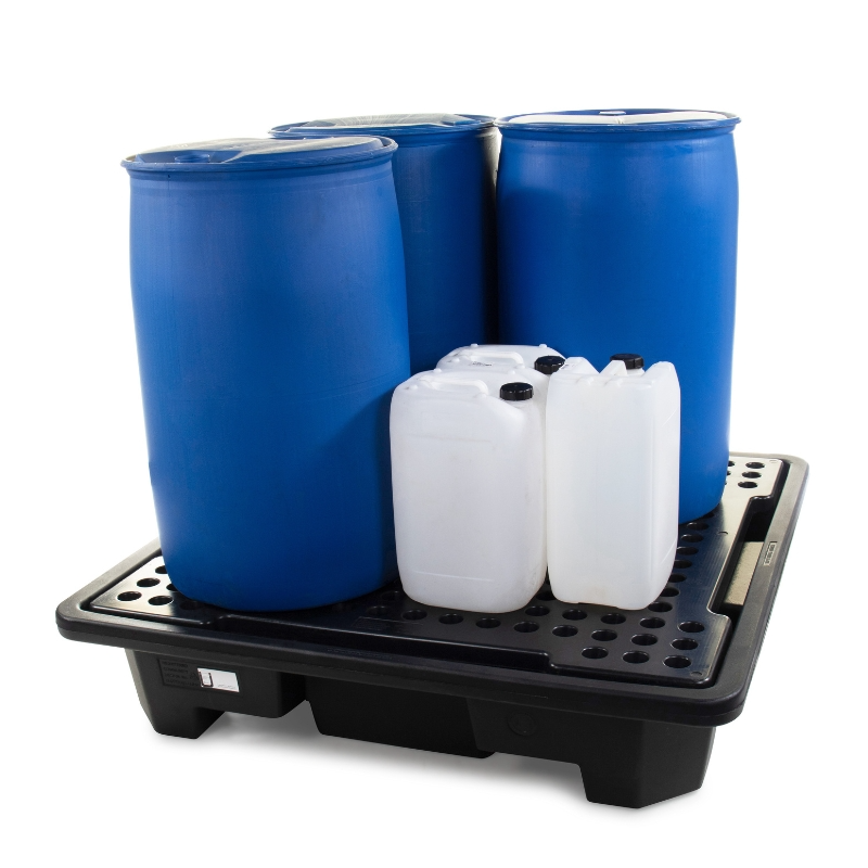 4 Drums Spill Containment Pallet for Hazardous Liquids (250 Litres Capacity) for sale in South Africa – SME Warehousing Solutions