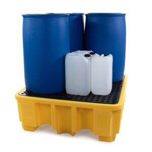 4 Drums Spill Containment Pallet for Hazardous Liquids High Capacity (485L) for sale in South Africa – SME Warehousing Solutions
