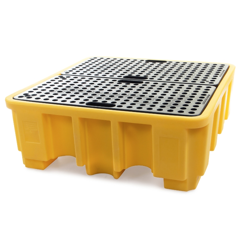 4 Drums Spill Containment Pallet for Hazardous Liquids High Capacity (485L) for sale in South Africa – SME Warehousing Solutions