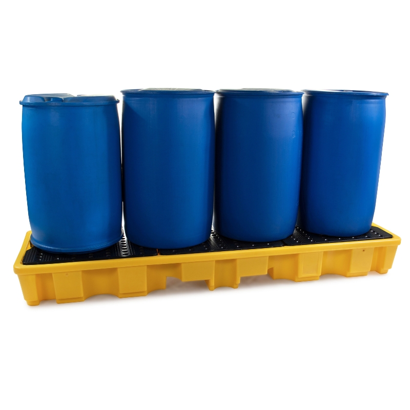 4 Drums Spill Containment Pallet for Hazardous Liquids in Line (235 Litre Capacity) for sale in South Africa – SME Warehousing Solutions