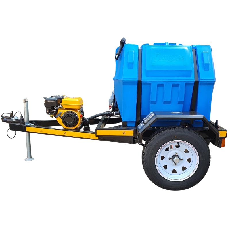 500l Pressure Washer trailer 186bar-petrol unbraked
