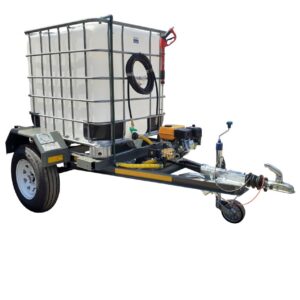 1000l High Pressure Washer trailer 186bar-petrol unbraked