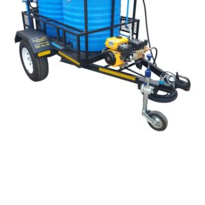 300l vertical 186bar pressure washer and 300l 2.5bar water bowser on braked trailer - Price On Request