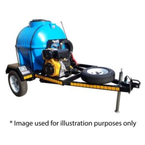 650l Pressure Washer trailer 100bar-220v horizontal unbraked