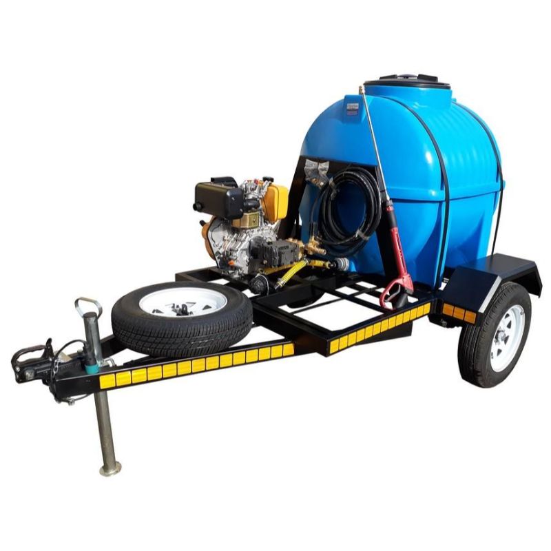 650l High Pressure Washer trailer 241bar-diesel unbraked