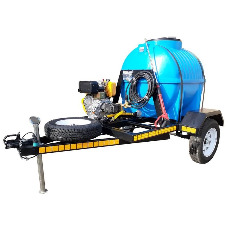 650l High Pressure Washer trailer 241bar-diesel unbraked