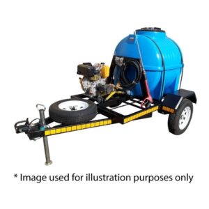 650l High Pressure Washer trailer 248bar-petrol unbraked