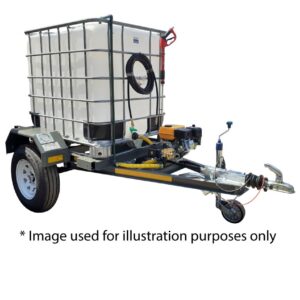 1000l High Pressure Washer trailer 241bar-diesel unbraked
