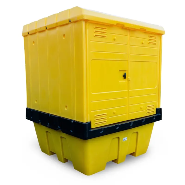Single Lockable Hardcovered Spill Containment Pallet for Hazardous Liquids for sale in South Africa – SME Warehousing Solutions