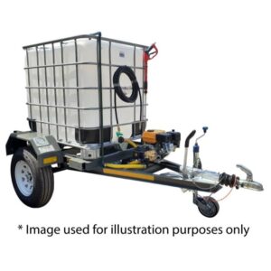 1000l High Pressure Washer trailer 241bar-diesel braked