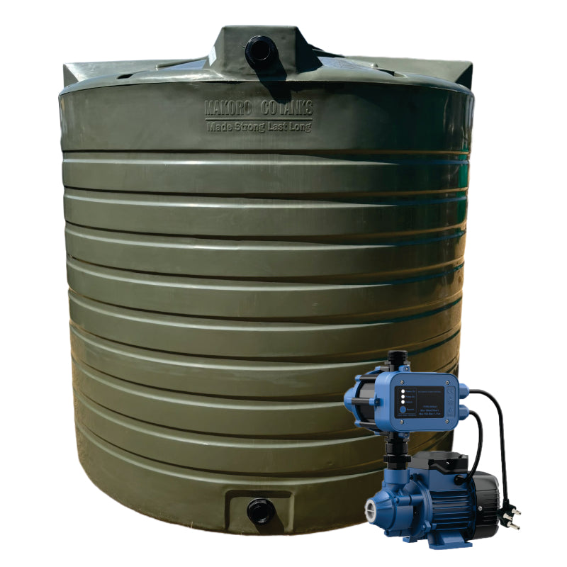 15 000l Water tank and 0.37kw Peripheral Econo Booster pump Combo