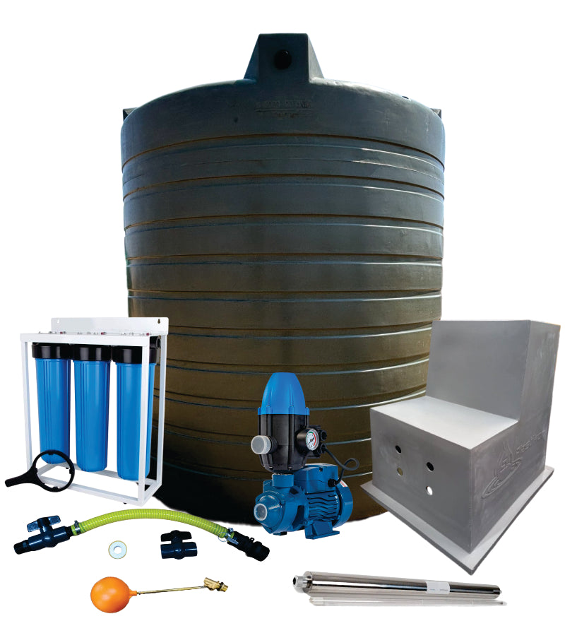 Water tank Combo Full House: 2500l Water tank & 0.75kw Peripheral Water Pump