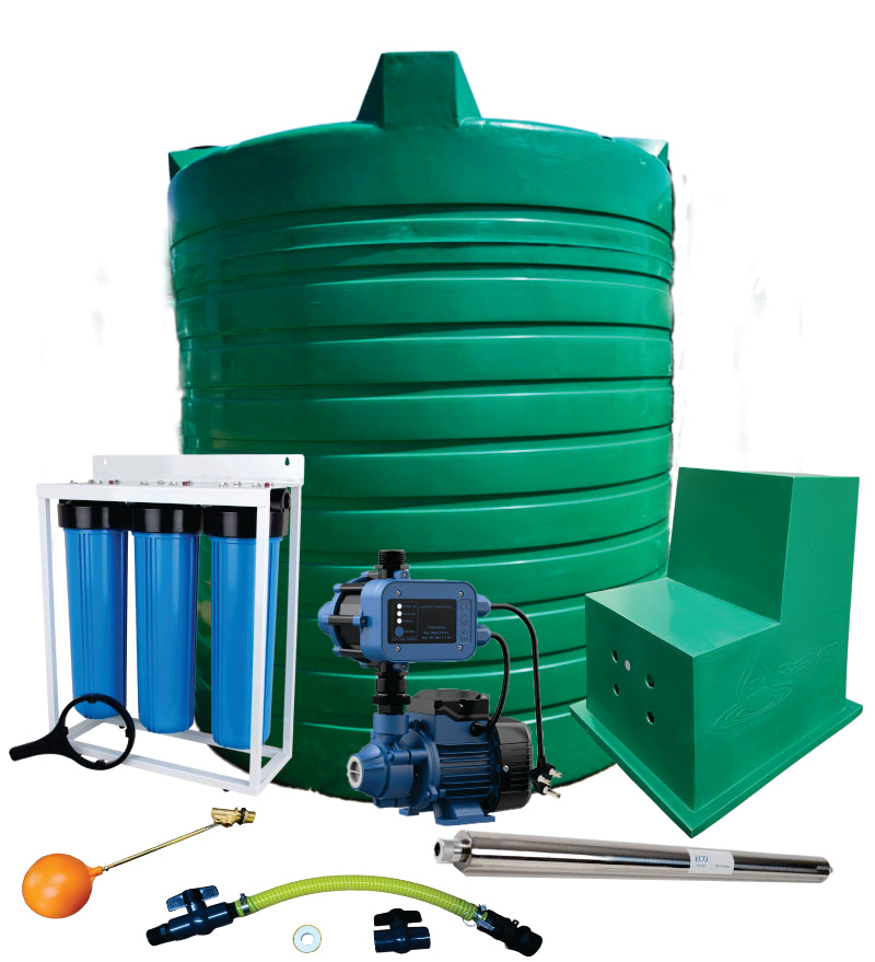 Water tank Combo Full House: 2500l Water tank & 0.37kw Econo Peripheral Water Pump