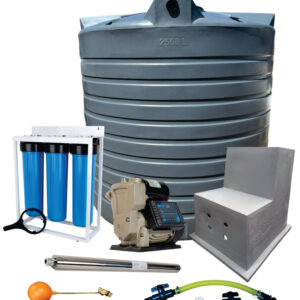 Water tank Combo Full House: 2500l Water tank & VSP 1.5KW Booster Pump System (with VSD)