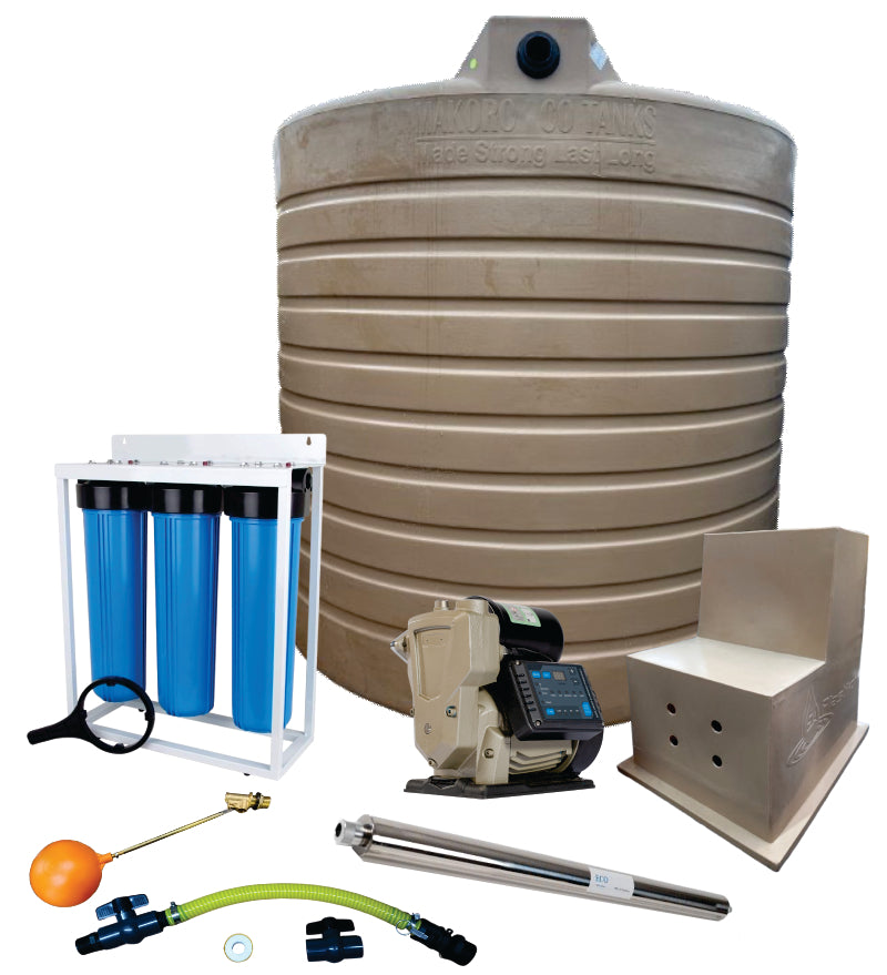 Water tank Combo Full House: 2500l Water tank & VSP 1.5KW Booster Pump System (with VSD)