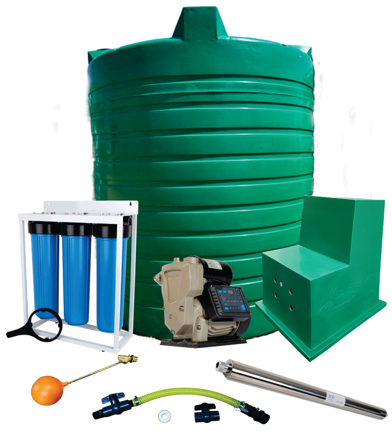 Water tank Combo Full House: 2500l Water tank & VSP 1.5KW Booster Pump System (with VSD)