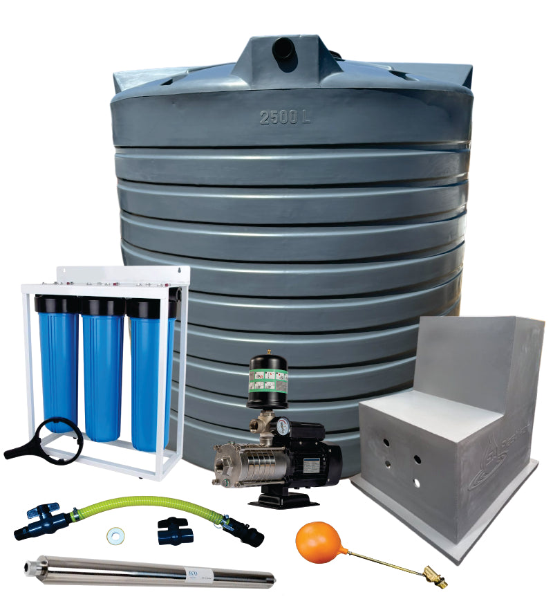 Water tank Combo Full House: 15 000l Water tank and 0.75kw Intelli VSD Booster pump