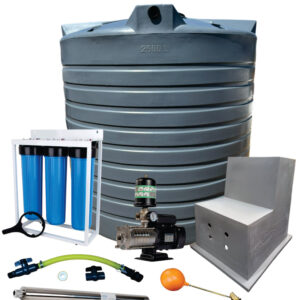 Water tank Combo Full House: 10 000l Water tank and 0.75kw Intelli VSD Booster pump