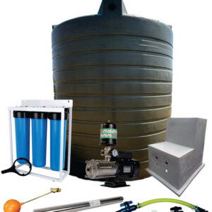 Water tank Combo Full House: 5000l Water tank and 0.75kw Intelli VSD Booster pump