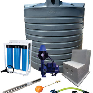 Water tank Combo Full House: 2500l Water tank & 1.1kw Monoblock Water Pump kit