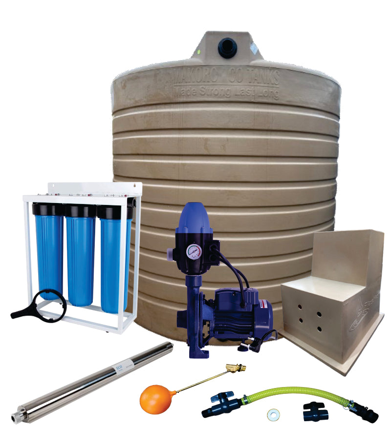 Water tank Combo Full House: 2500l Water tank & 0.75kw Monoblock Water Pump kit
