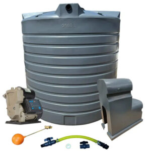 Water tank Combo Executive: 10 000l Water tank & VSP 1.5KW Booster Pump System (with VSD)