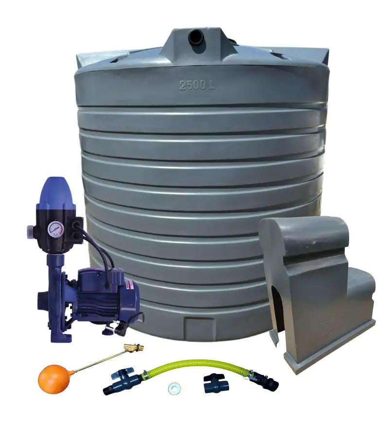 Water tank Combo Executive: 2500l Water tank & 1.1kw Monoblock Water Pump kit