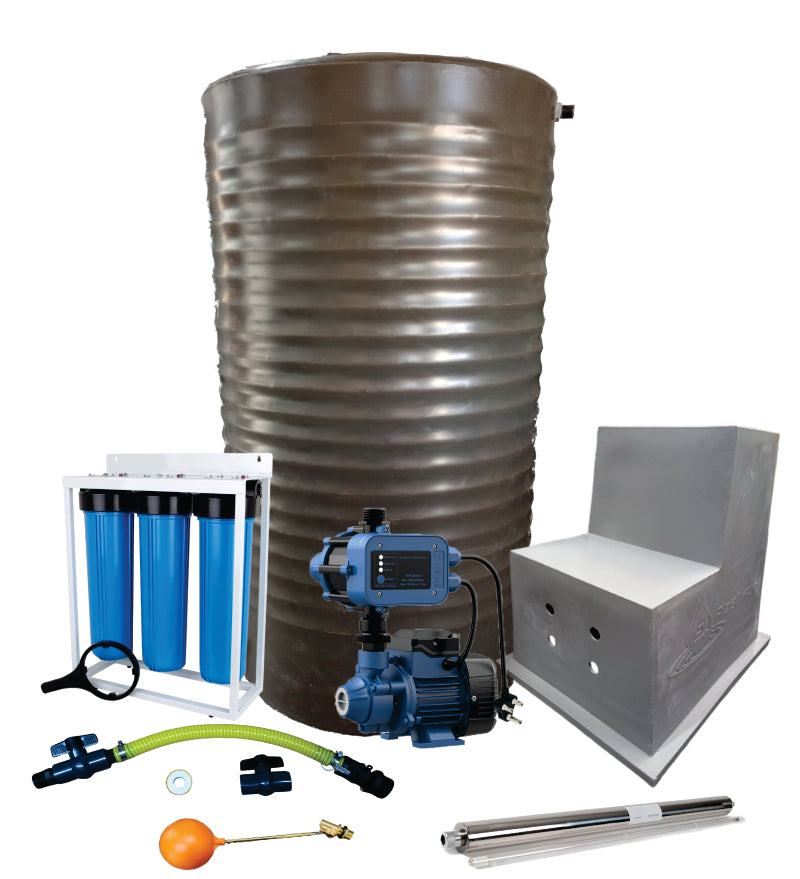 Water tank Combo Full House: 1200l slim tank & 0.37kw Econo Peripheral Water Pump