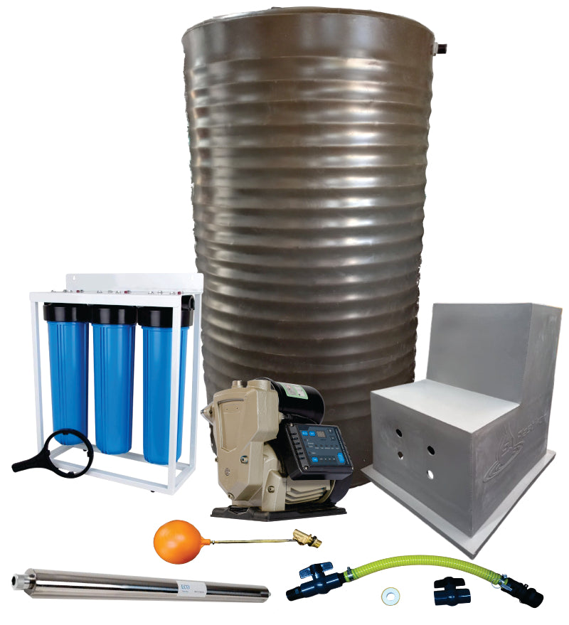 Water tank Combo Full House: 1200l Slim tank & VSP 1.5KW Booster Pump System (with VSD)