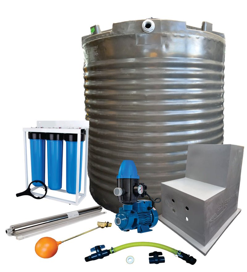 Water tank Combo Full House: 2200l tank & 0.75kw Peripheral Water Pump