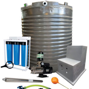 Water tank Combo Full House: 2200l Water tank & 0.75kw Intelli VSD Booster pump