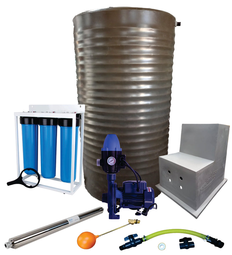 Water tank Combo Full House: 1200l slim tank & 0.55kw Monoblock Water Pump kit