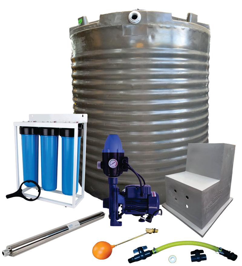 Water tank Combo Full House: 2200l Water tank & 0.75kw Monoblock Water Pump kit