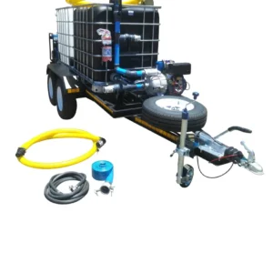Honey sucker (diesel) 1000lt Flowbin™ with 1000lt Flowbin water bowser (diesel) double axle braked trailer unit for sale in South Africa - SME Warehousing Solutions