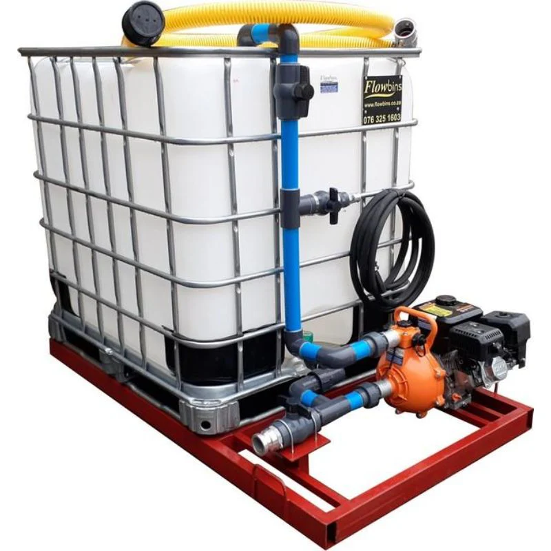 1000l Fire Fighter 7-bar-1-outlet Flowbin™ bakkie sakkie unit for sale in South Africa - SME Warehousing Solutions