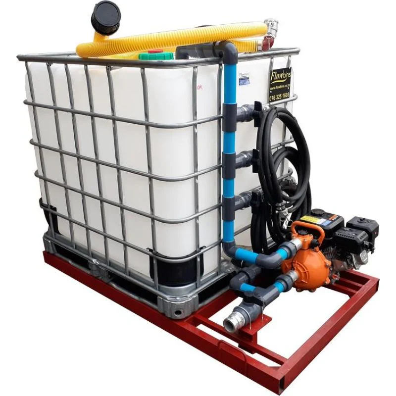 1000l Fire Fighter 7bar-3-outlet Flowbin™ bakkie sakkie unit for sale in South Africa - SME Warehousing Solutions
