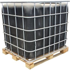 Used 1000l Flowbin™ tank (C120W) Chemical grade wood pallet
