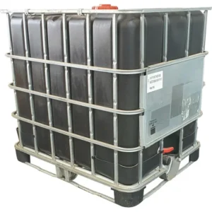 As new 1000l Flowbin™ tank black (C185B) Chemical grade