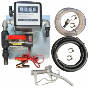 40lt - 12v Diesel Pump Kit - Fully assembled on wall-mount plate