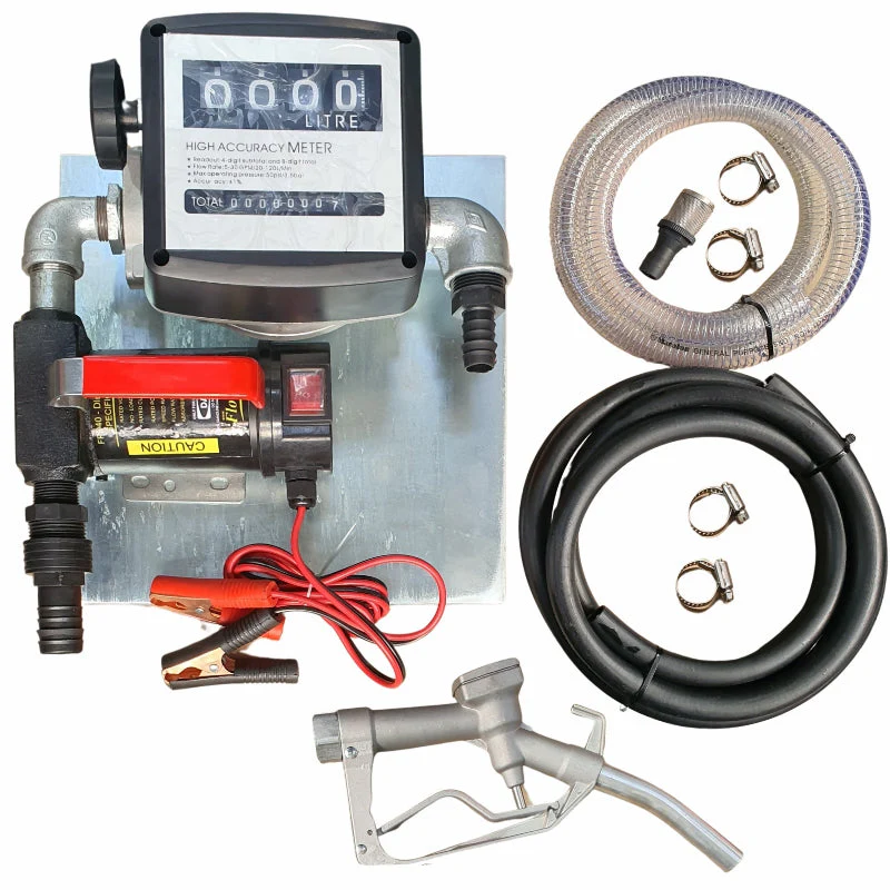 40lt – 12v Diesel Pump Kit – Fully assembled on wall-mount plate for sale in South Africa - SME Warehousing Solutions