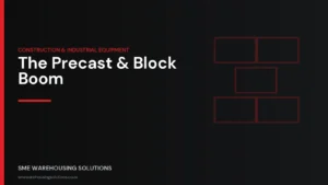 Branded graphic on precast moulds, vibrating tables and mixers for 2026 demand in South Africa